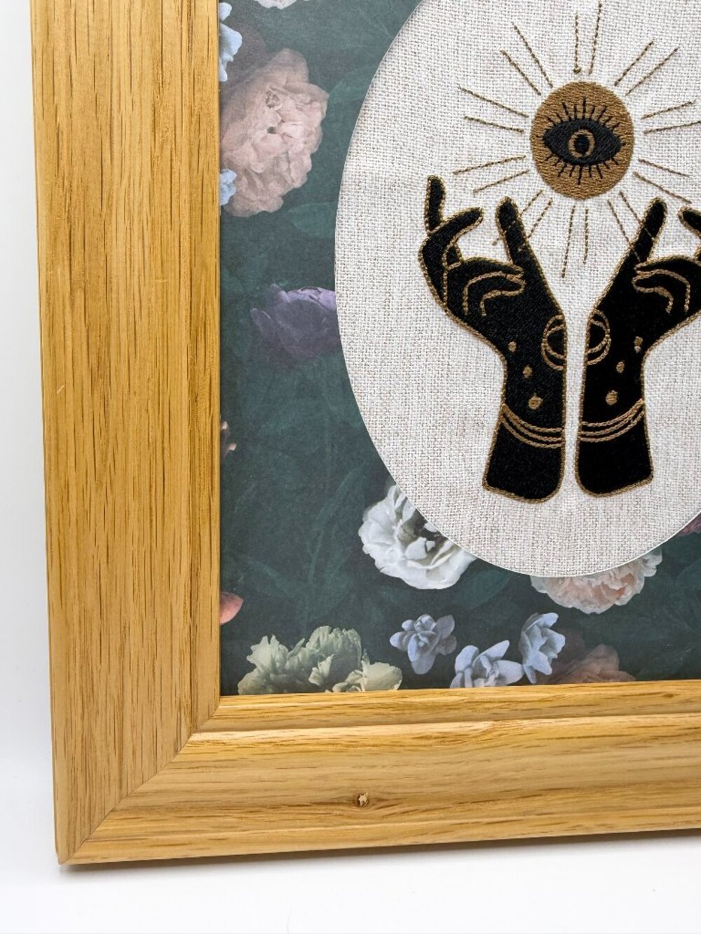 Homemade All Seeing Eye Framed 8X10 Embroidery Art - Picture 6 of 8